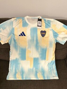 Adidas Authentic Boca Juniors 2024 Pre Match Argentina IS5566 Jersey